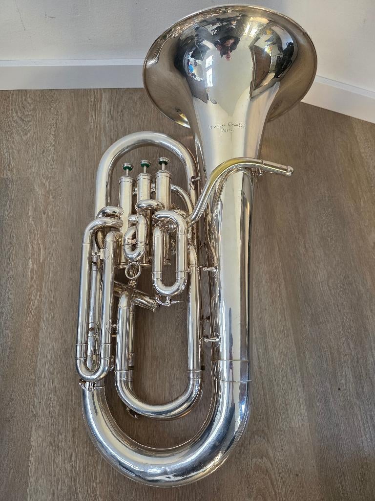 Euphonium Courtois, 4 ventielen gecompenseerd, Ophalen of Verzenden, Gebruikt, Euphonium of Tenortuba, Met koffer of draagtas
