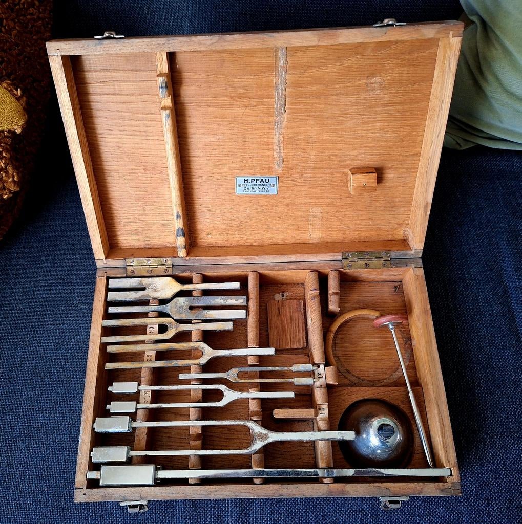 Gehoortest antiek stemvorken H Pfau medisch, Ophalen of Verzenden