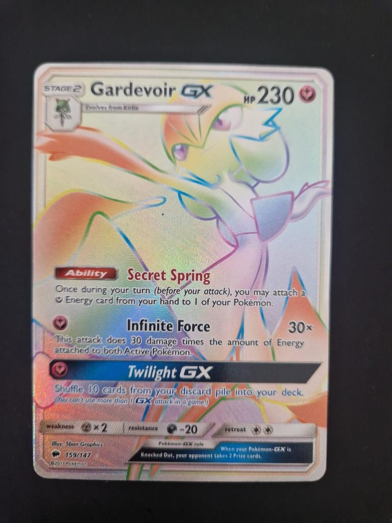 Gardevoir GX Rainbow Rare. Pokémon Burning Shadows chase., Hobby en Vrije tijd, Verzamelkaartspellen | Pokémon, Ophalen of Verzenden