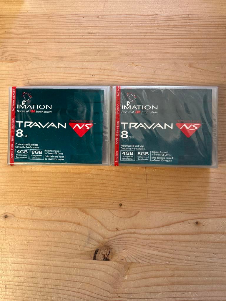 Imation Travan NS 8GB datatapes (2 stuks), Intern, HDD, Nieuw, Ophalen of Verzenden
