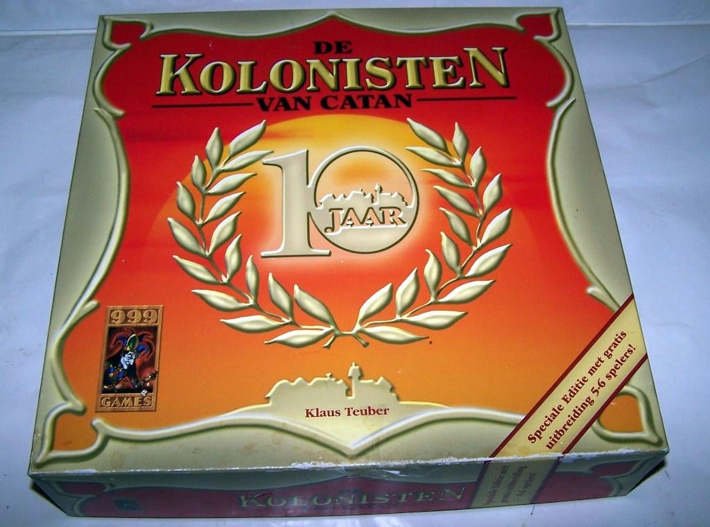 De Kolonisten van Catan 10 jaar-Speciale editie. 2-6 spelers, Vijf spelers of meer, Ophalen of Verzenden, Zo goed als nieuw, 999 Games