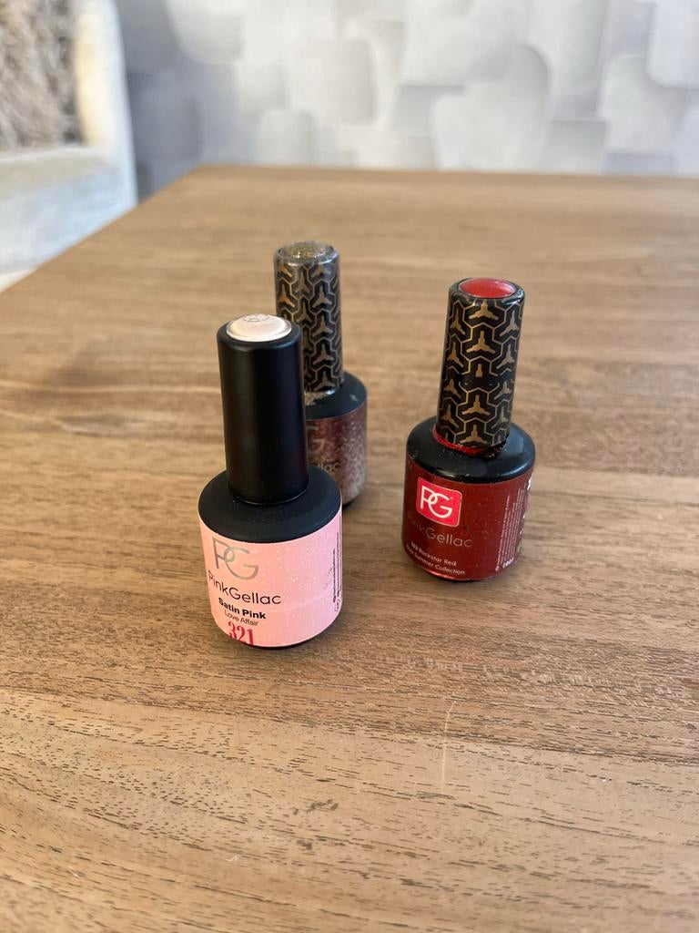 Pink GelLac nagellak - 3 stuks, Gebruikt, Ophalen of Verzenden, Handen en Nagels, Make-up