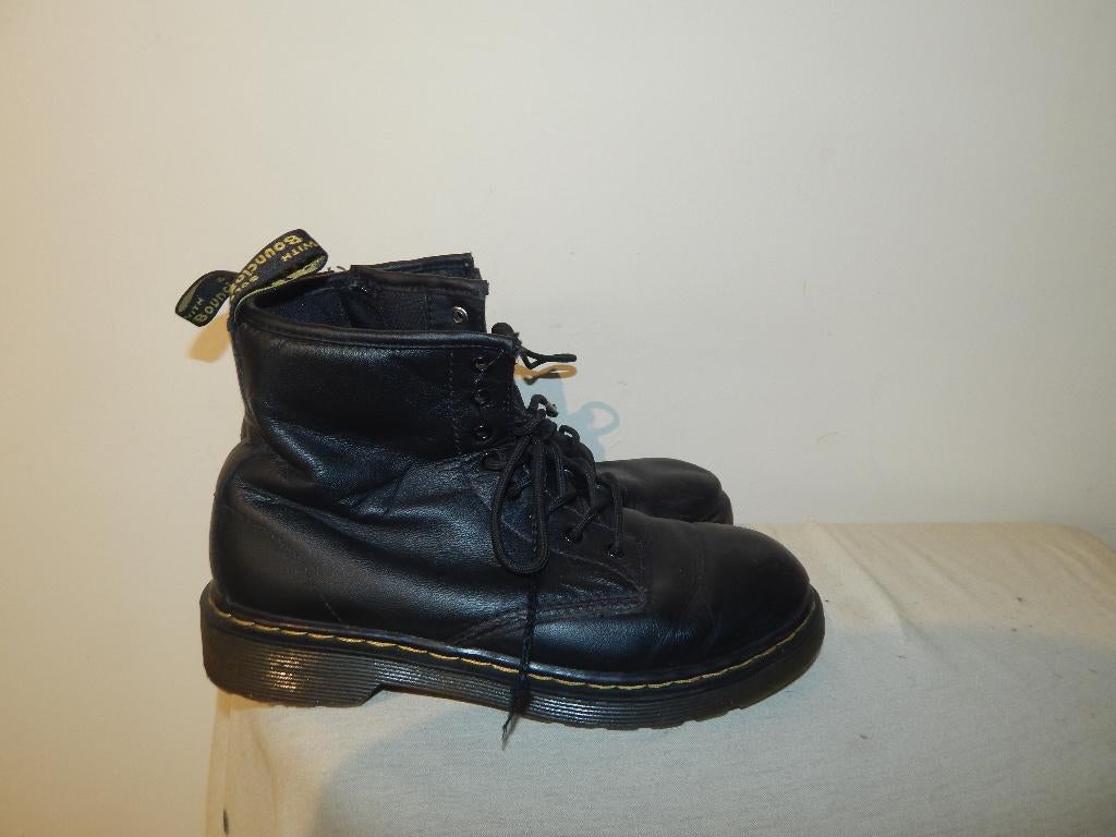 Dr Martens zwarte laarsjes soepel leer veters en rits mt 36