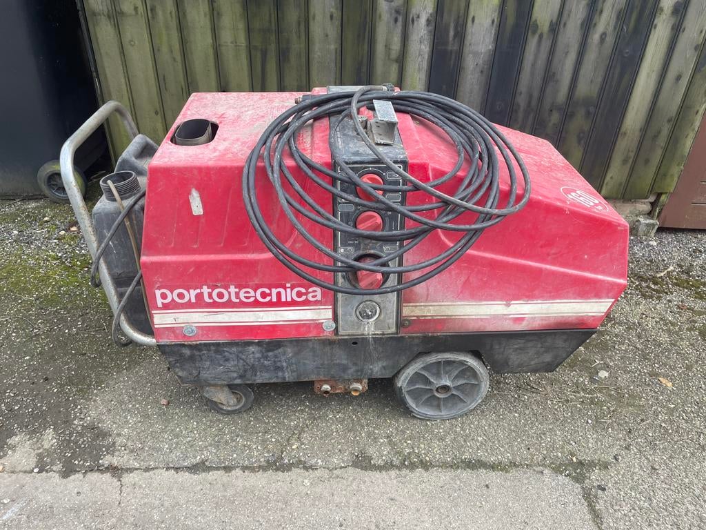 Portotecnica hogedrukreiniger - WARM WATER - WERKEND!, Tuin en Terras, Hogedrukreinigers, Ophalen, Portotecnica, Met autostop en -start