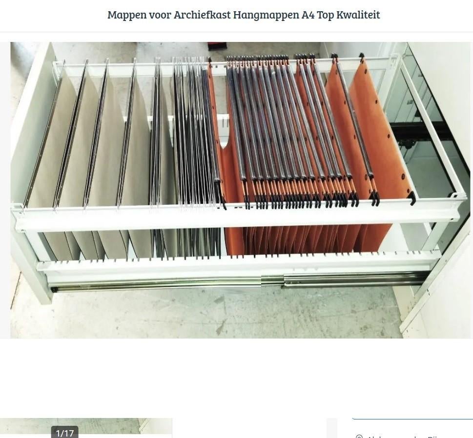Hangmappen Mappen voor Archiefkast accordeon map Documenten, Diversen, Schrijfwaren, Nieuw, Ophalen of Verzenden