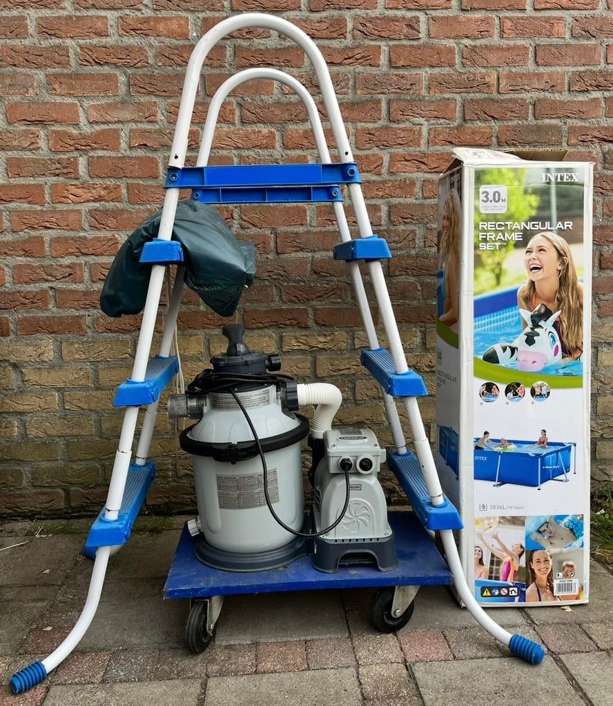 Intex zwembad 300m x 200m x 75cm + toebehoren, Tuin en Terras, Zwembaden, Zo goed als nieuw, Opzetzwembad, Minder dan 80 cm, 200 tot 400 cm