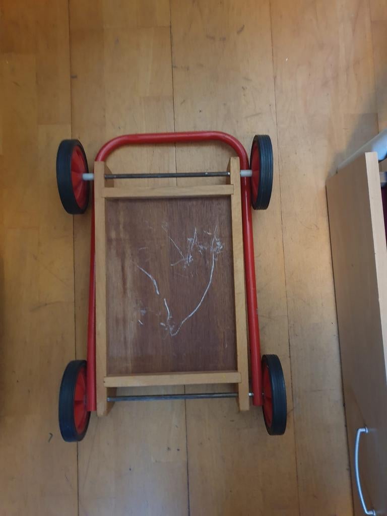 Houten loopkar/blokkenkar, Kinderen en Baby's, Speelgoed | Houten speelgoed, Ophalen of Verzenden