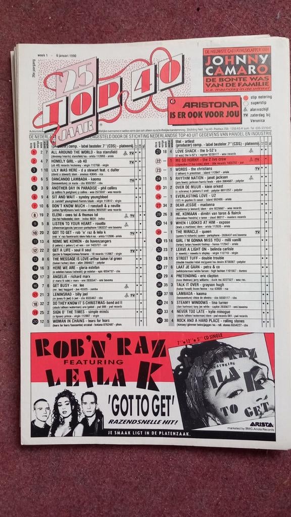Top40 - 26e jaargang 1990, Verzamelen, Tijdschriften, Kranten en Knipsels, Ophalen of Verzenden, 1980 tot heden, Nederland, Tijdschrift