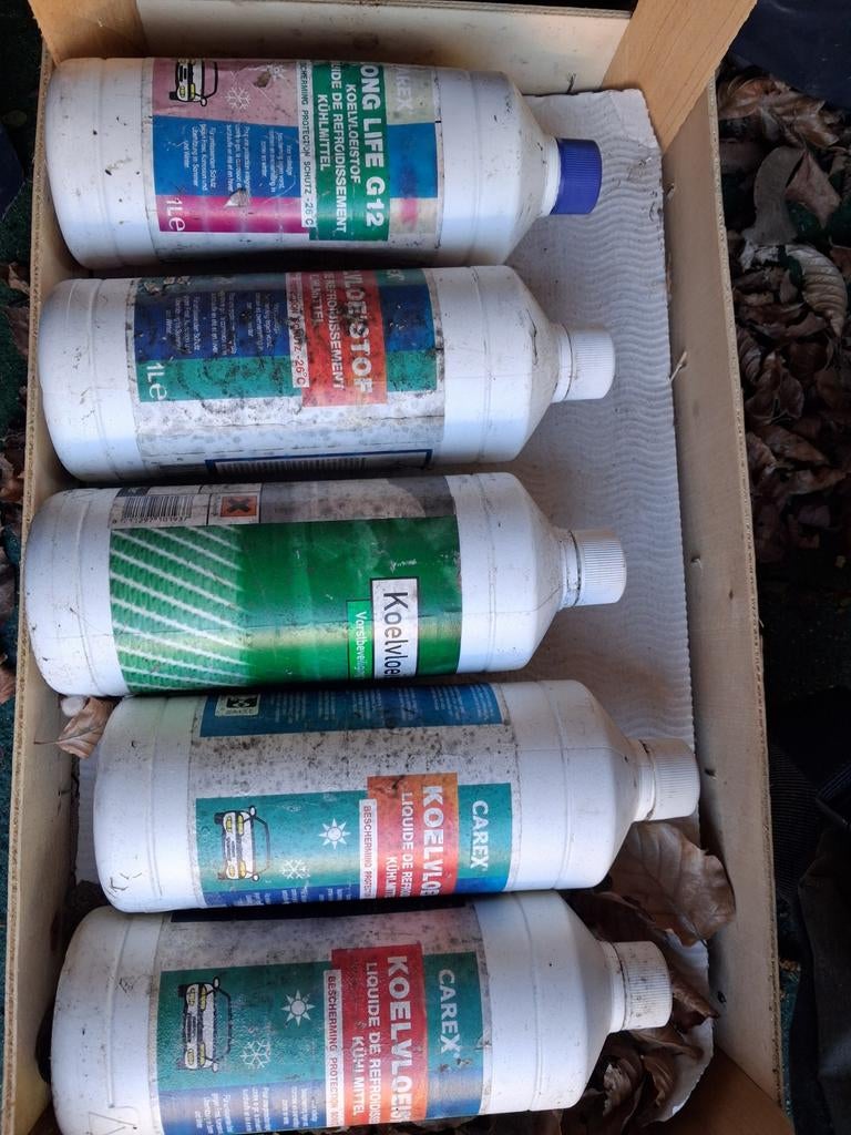 Koelvloeistof 5 flessen 1 liter, Ophalen of Verzenden