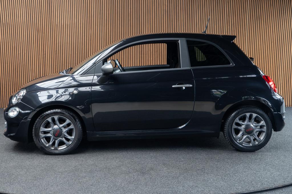 Fiat 500 0.9 TwinAir Turbo 500S Leer Navi Airco Cruise LM ve, Voorwielaandrijving, Gebruikt, Leder en Stof, Origineel Nederlands
