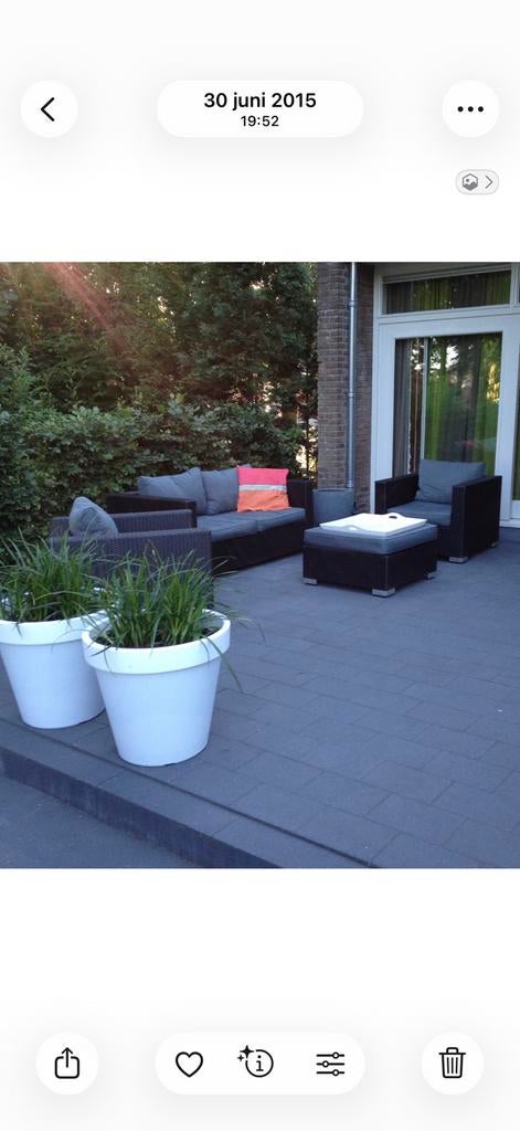 Loungeset, Tuin en Terras, Ophalen, 4 zitplaatsen, Kunststof, Gebruikt