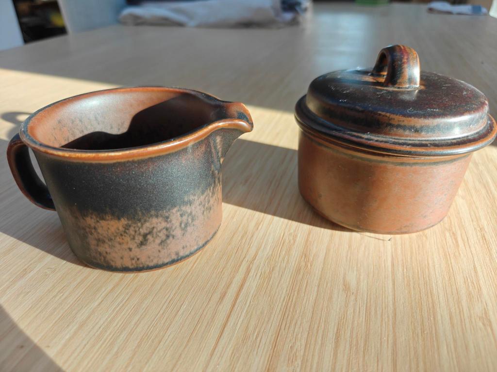 Arabia Ruska suikerpot en melkkannetje, Ophalen, Gebruikt, Overige typen, Overige stijlen