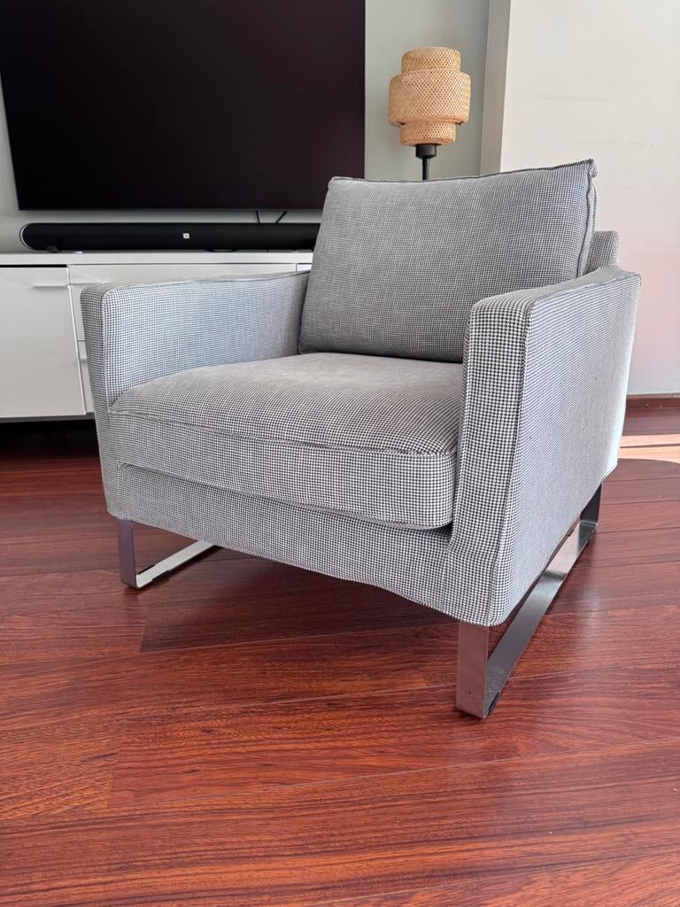 Fijne fauteuil - als nieuw - wasbare hoezen, Ophalen, Zo goed als nieuw, 75 tot 100 cm, Stof