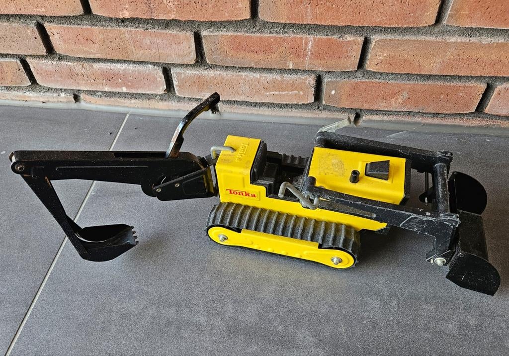 Vintage Tonka T-6 Graafmachine - Metalen Legende (Jaren '70), Ophalen of Verzenden, Gebruikt