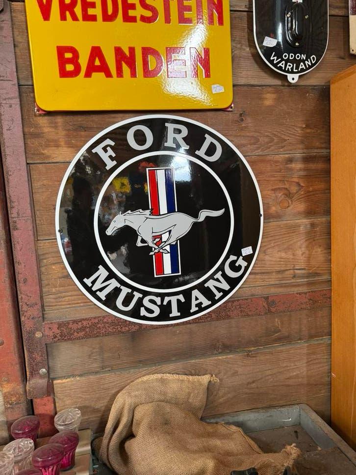 Emaille reclamebord Ford mustang, Reclamebord, Nieuw, Ophalen of Verzenden, X