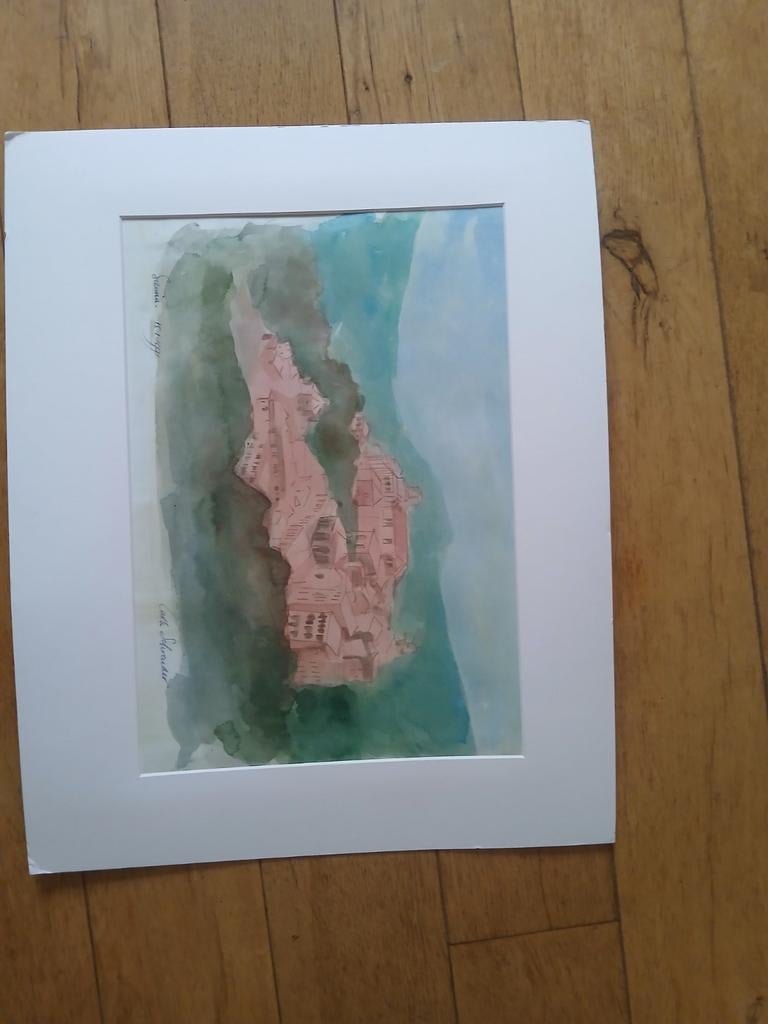 Aquarel Carla Schreuder, Antiek en Kunst, Ophalen of Verzenden