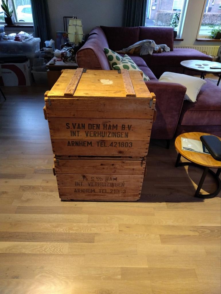 Oude verhuiskisten voor mooie opslag, Ophalen, Gebruikt, 50 tot 100 cm, 50 tot 75 cm
