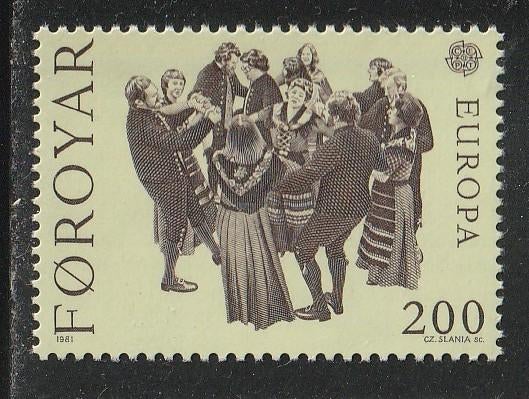 Verenigd Europa 1981 - Faroer  - Ringdans en Banddans, Ophalen, Postfris, Overige thema's