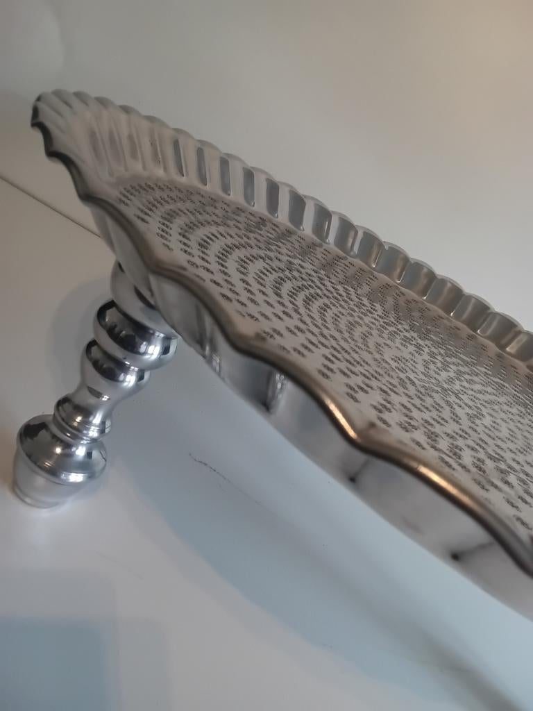 Oosters Dienblad, Ophalen of Verzenden, Gebruikt, Rond, Metaal