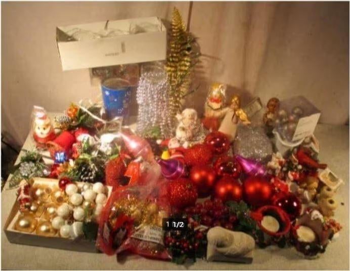 Mooi Partij Kerstversiering en Kerstballen, Ophalen of Verzenden, Zo goed als nieuw