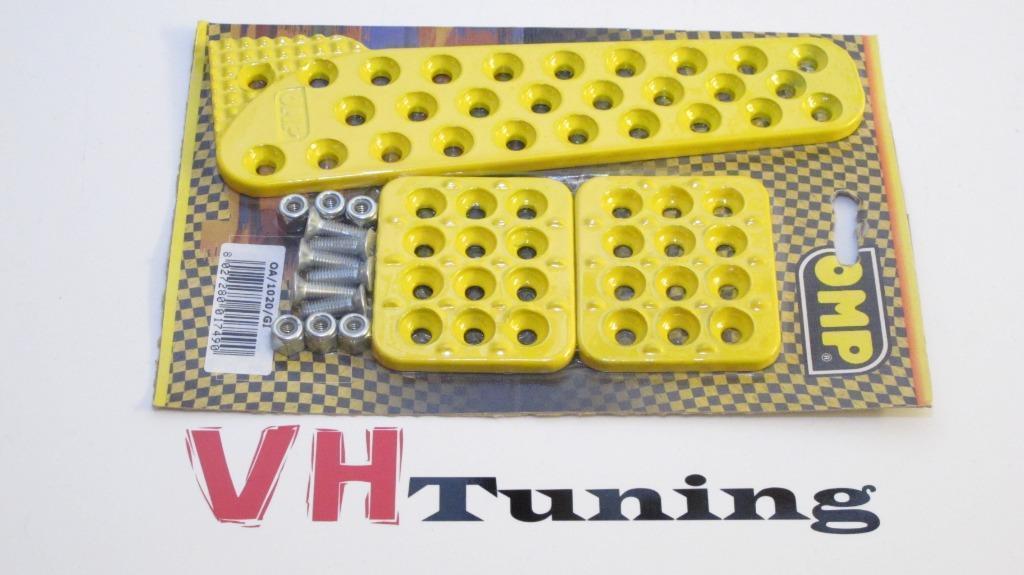 OMP OA/1020/GI OMP Pedaalset (OA1020) aluminium gecoat Geel,, Auto diversen, Tuning en Styling, Ophalen of Verzenden