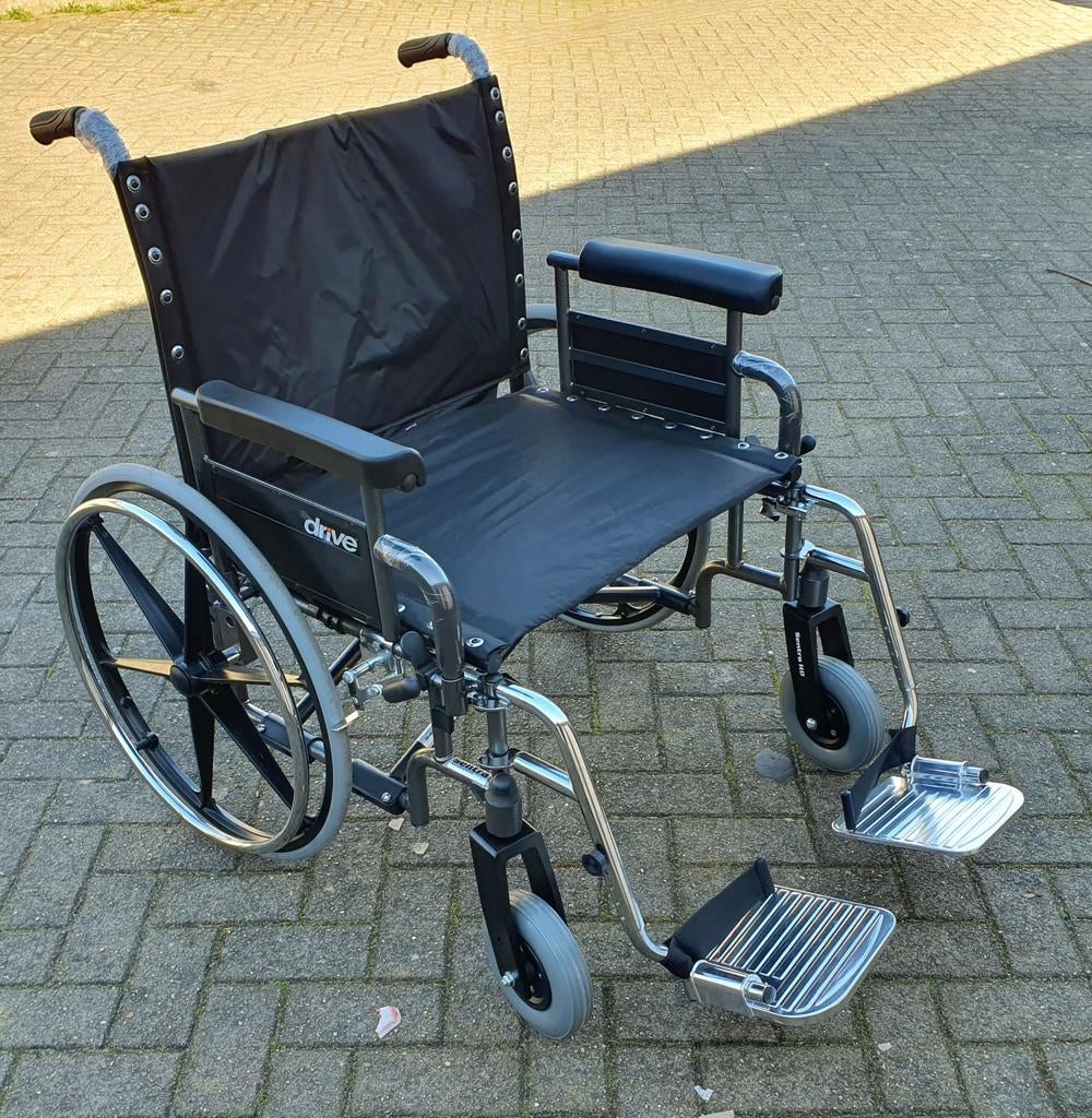 Rolstoel inklapbaar extra breed 65 cm NIEUW, Diversen, Nieuw, Duwrolstoel, Drive XL, Drive XL