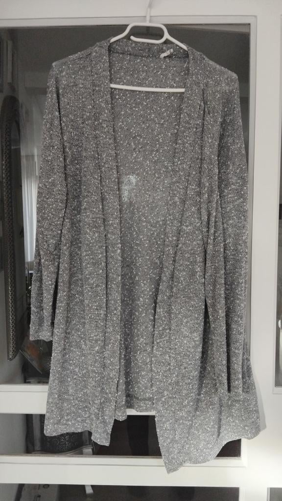 Dunne vest grijs met witte bolletjes Somalië concept xll, Ophalen of Verzenden, Zo goed als nieuw, Maat 46/48 (XL) of groter, Grijs