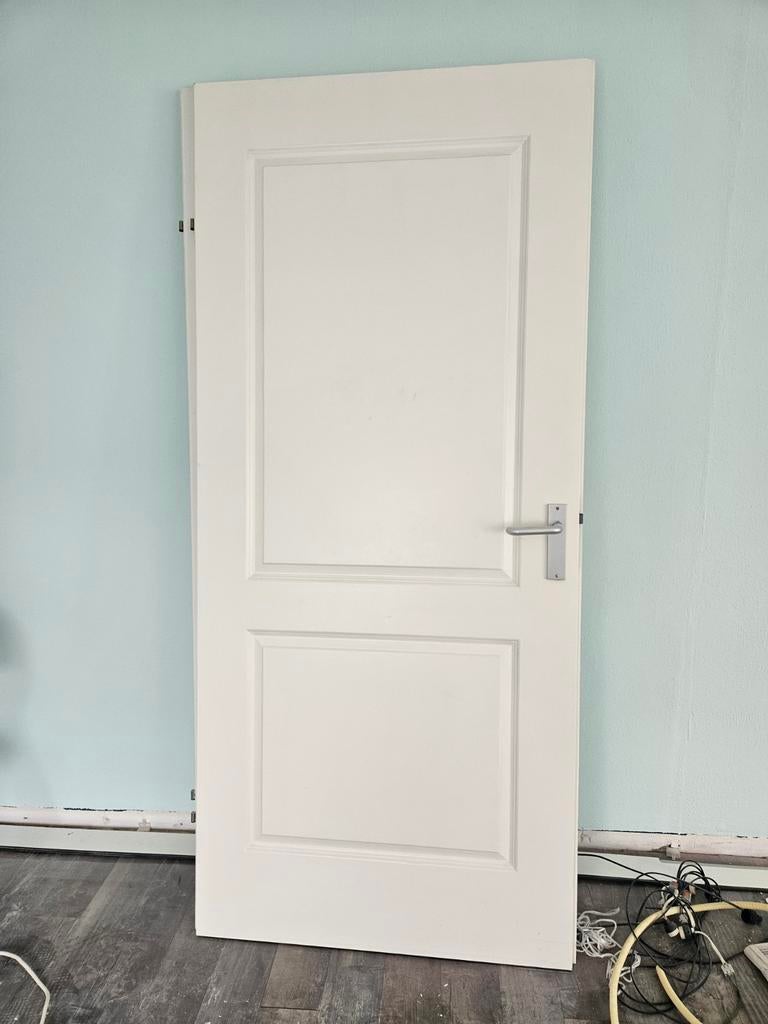 3 binnendeuren te koop - wit, paneeldeuren, Gebruikt, 80 tot 100 cm, Binnendeur, Ophalen of Verzenden