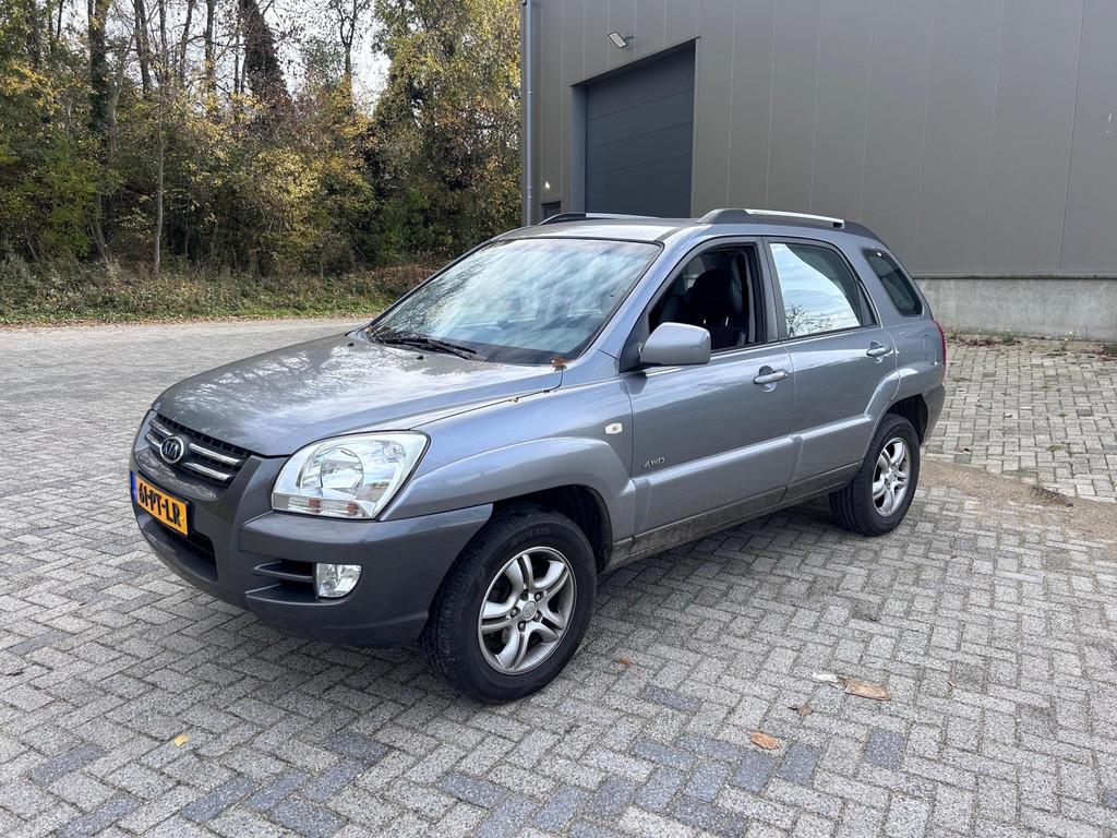 Kia Sportage 2.0 CVVT Adventure 4WD Clima Trekhaak, Gebruikt, Zwart, 4 cilinders, Leder en Stof
