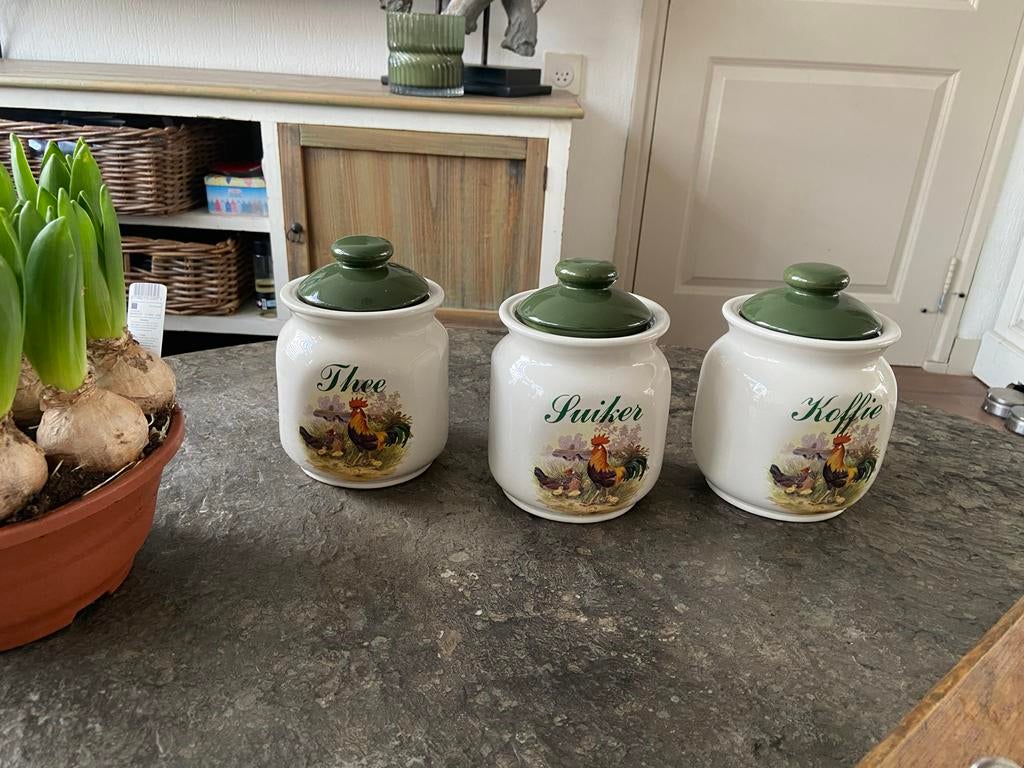 Melba Staffordshire voorraadpotten (3 stuks), Ophalen