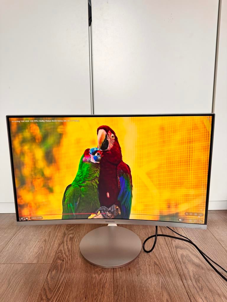 27 inch Samsung Curved Monitor, Ophalen of Verzenden, Zo goed als nieuw, Full HD, Curved