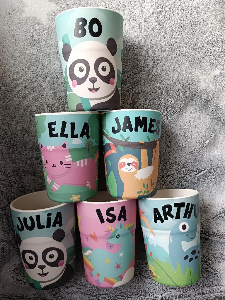 Bekers met naam erop, Overige materialen, Nieuw, Ophalen of Verzenden, Overige stijlen