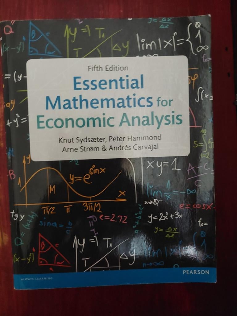 Essential Mathematics for Economic Analysis - 5e, Boeken, Studieboeken en Cursussen, Gelezen, Ophalen of Verzenden, WO, Gamma
