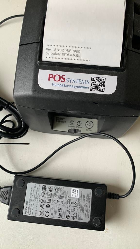 PRINTER POS SYSTEMS -STAR KASSASYSTEEM TSP 650 ‘“, Computers en Software, Ophalen of Verzenden, Zo goed als nieuw