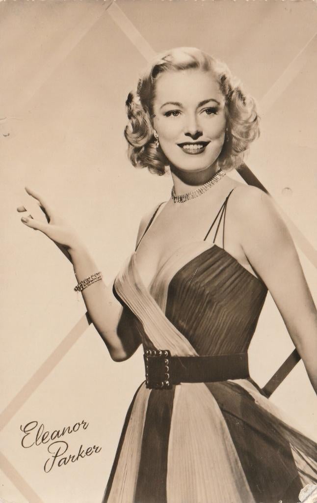 Oude Kaart Eleanor Parker, Verzenden, 1940 tot 1960, Ongelopen, Sterren en Beroemdheden
