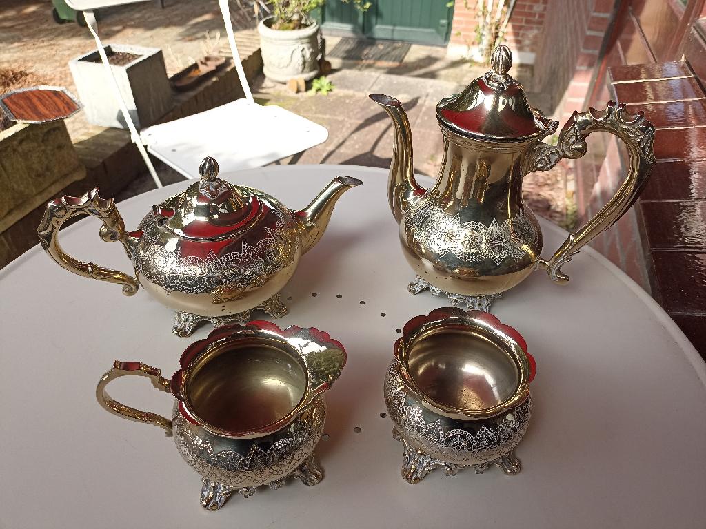 Zwaar Verzilverd koffie thee servies, Ophalen of Verzenden