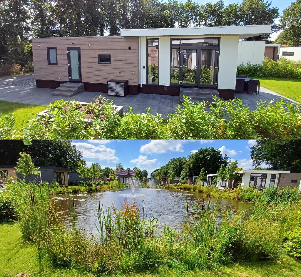 Top Luxe chalet - bos en heide - op eigen grond - Harderwijk, Caravans en Kamperen, Stacaravans, Tot en met 4