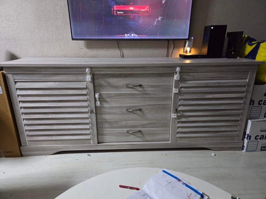 Grote TV Kast - 217.5 cm lang, 88 cm breed, 48 cm diep, Gebruikt, Ophalen of Verzenden, 200 cm of meer, Minder dan 100 cm