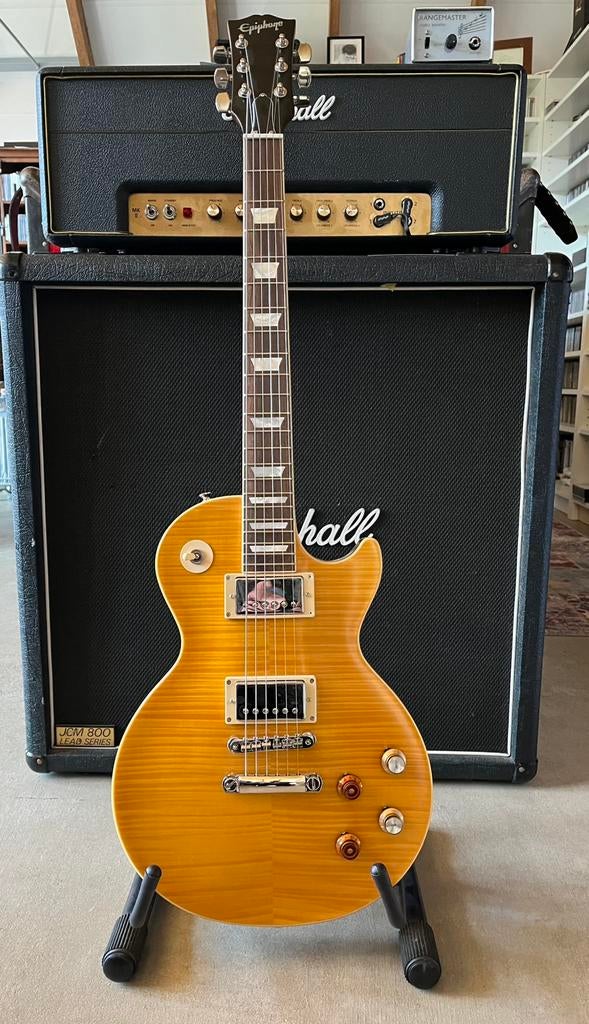 Gibson Epiphone Greeny Kirk Hammett, Ophalen of Verzenden, Zo goed als nieuw, Solid body, Epiphone