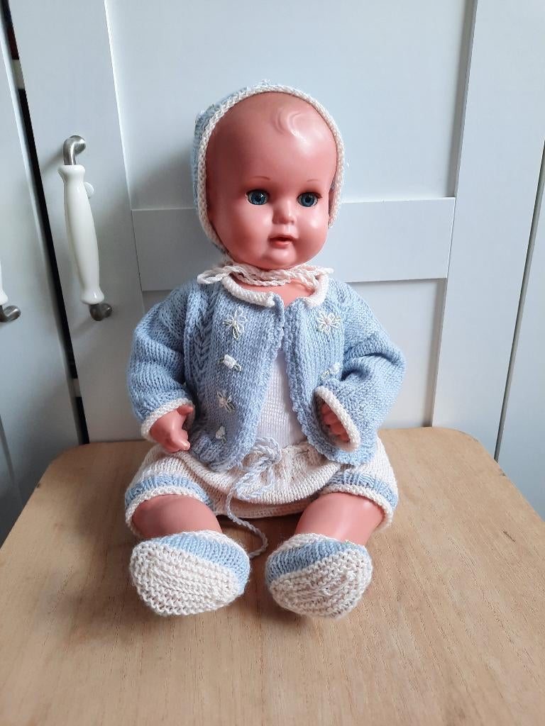 Oude Schildpad pop Strampelchen jaren '50., Verzamelen, Poppen, Ophalen of Verzenden, Zo goed als nieuw, Pop