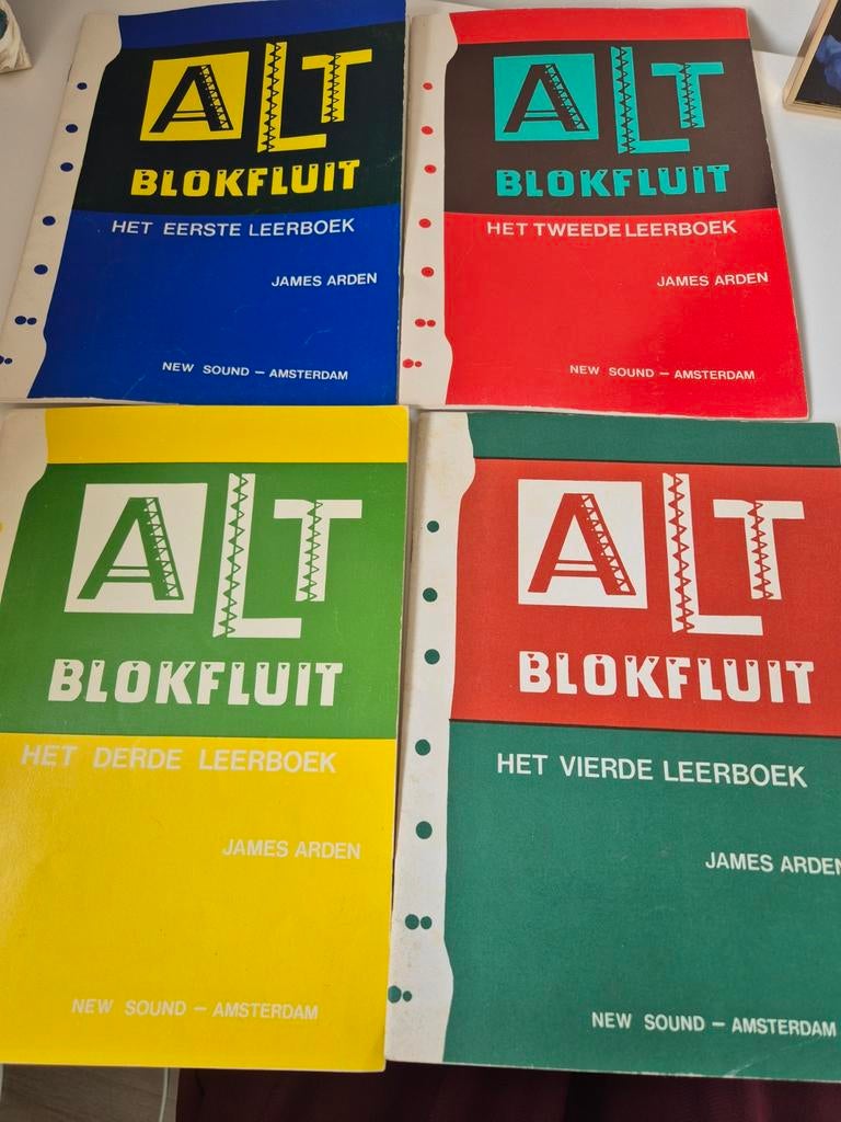 Altblokfluit methode deel 1 t/m 4, Gebruikt, Klassiek, Les of Cursus, Ophalen of Verzenden