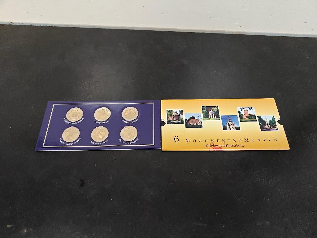 6 monumenten munten Driebergen Rijsenburg uitgave 1999, Ophalen of Verzenden, Vóór koninkrijk, Overige waardes, Setje
