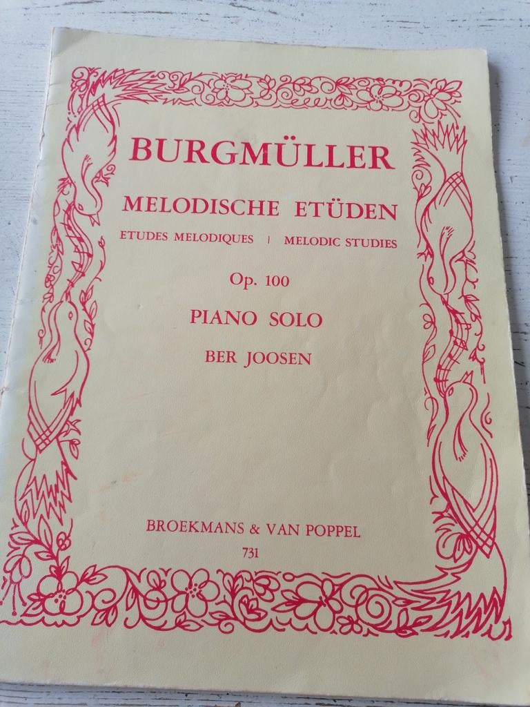 Burgmüller Melodische Etüden Op. 100 Piano Solo, Gebruikt, Klassiek, Ophalen of Verzenden, Artiest of Componist