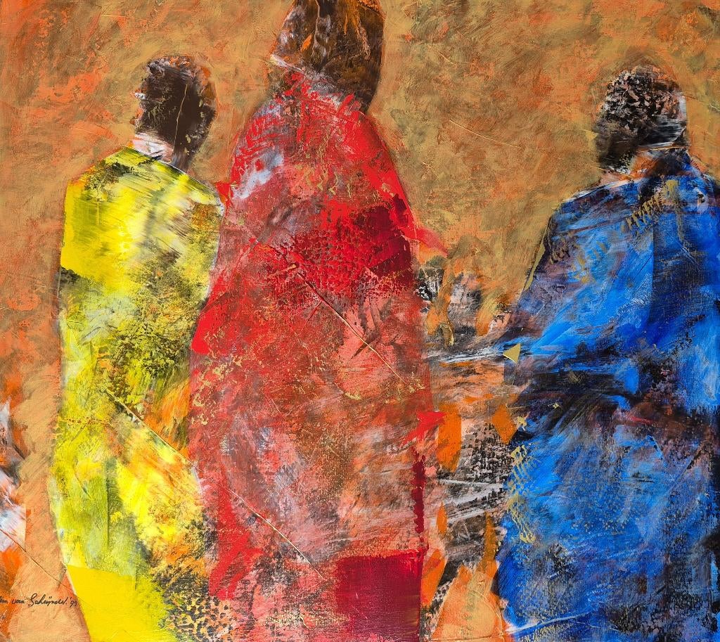 Willem van Scheijndel - olie op doek, gesigneerd l.o. - 1999, Antiek en Kunst, Kunst | Schilderijen | Modern, Ophalen of Verzenden