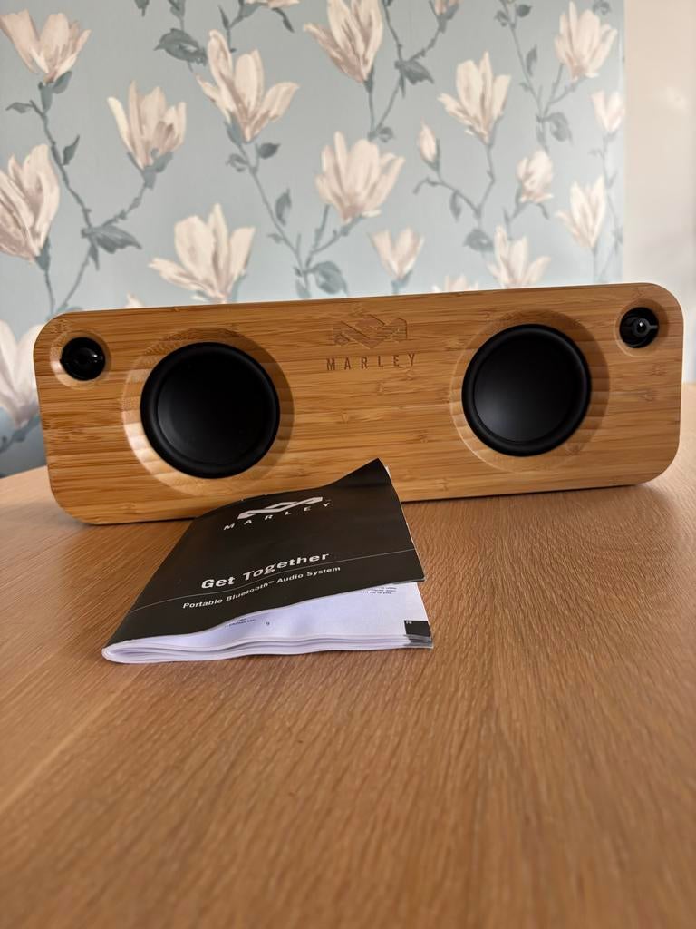 House of Marley Get Together Bluetooth Speaker Bamboe, Gebruikt, Overige typen, Minder dan 60 watt, Ophalen