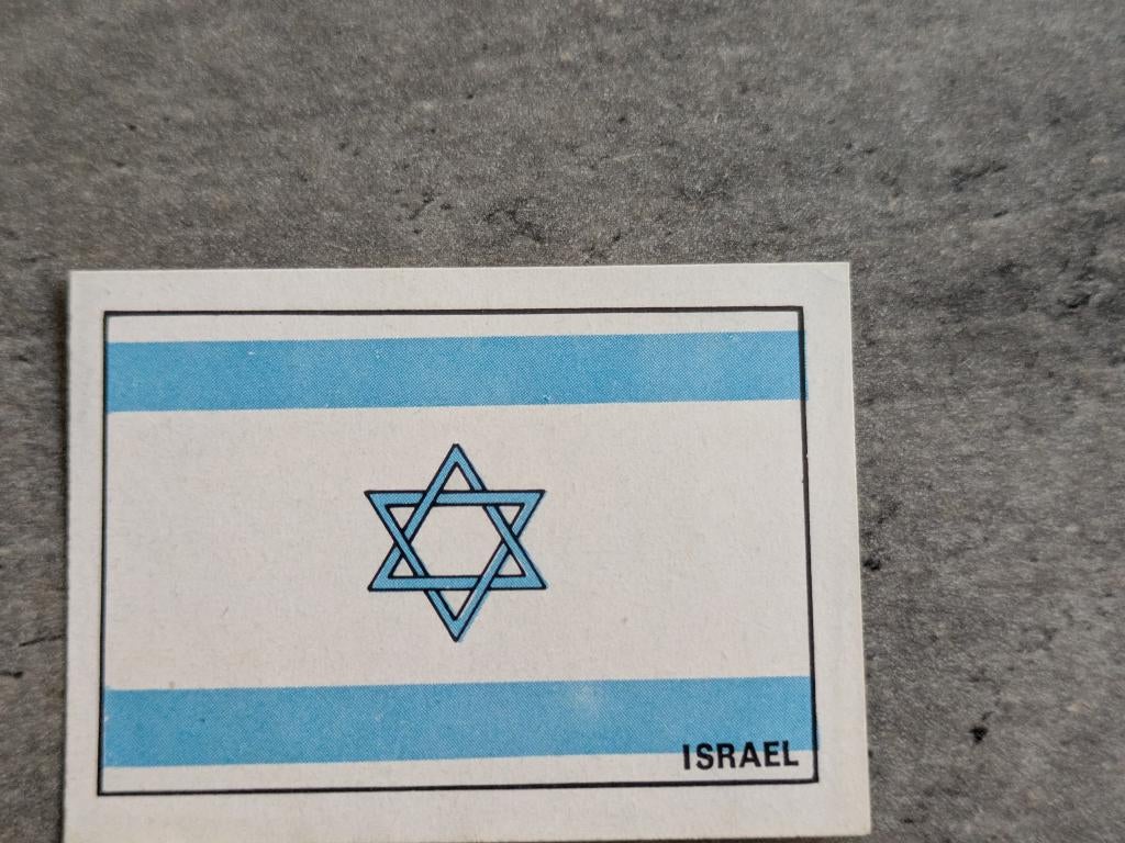 PANINI WORLD CUP MEXICO 70 VLAG ISRAEL ORIG.PLAATJE voetbal, Verzamelen, Ophalen of Verzenden, Zo goed als nieuw, Buitenlandse clubs