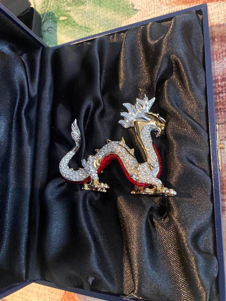 Oliver weber swarovski kristal draak in originele doos, Ophalen, Zo goed als nieuw, Figuurtje