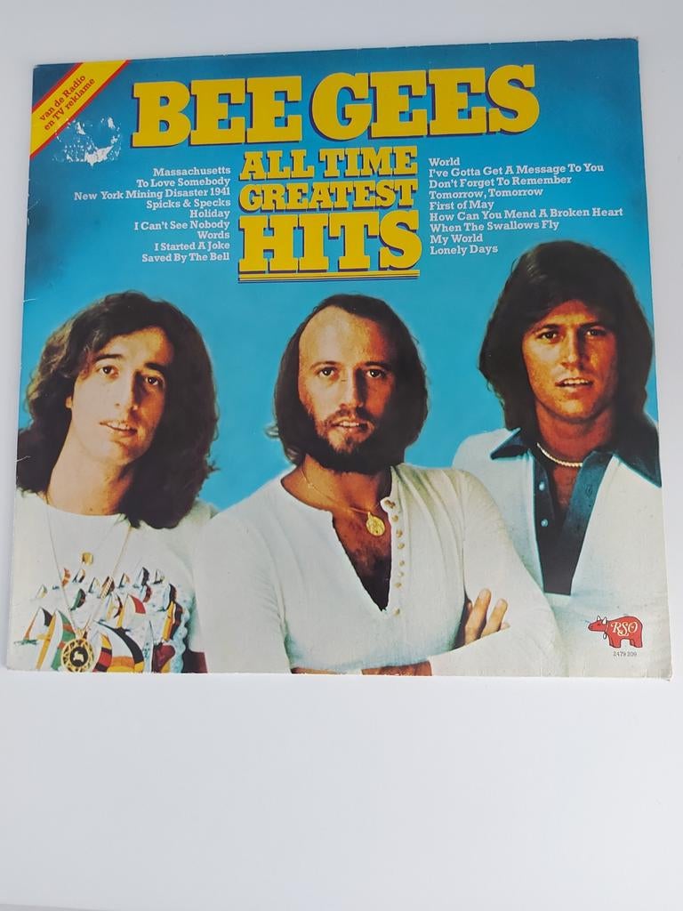 Bee Gees - All Time Greatest Hit, Massachusetts en Bonanza, Cd's en Dvd's, Vinyl | Pop, Ophalen of Verzenden, 1980 tot 2000, Zo goed als nieuw