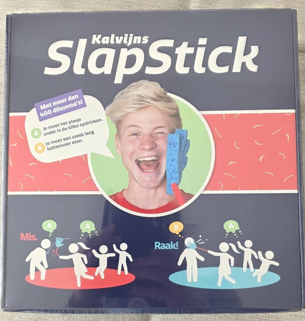 Kalvijns SlapStick - Het hilarische dilemma spel!, Vijf spelers of meer, Ophalen of Verzenden, Zo goed als nieuw, Identity Games International BV