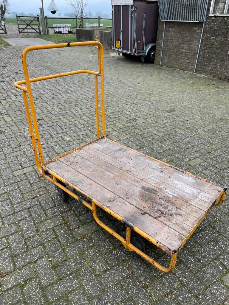 Oude melkbussen kar - Vintage transportkar, 100 liter of meer, Ophalen, Gebruikt, Transportkar